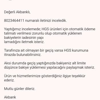 Otomatik Ödeme Mağduriyeti