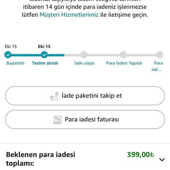 İade Sürecindeki Karışıklık Ve Gecikme