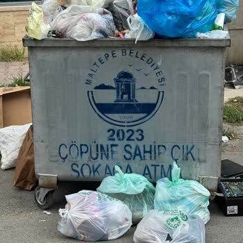 Maltepe Çınarlı Sokakta Çöp Sorunu Ve Engelli Vatandaşlar İçin Risk