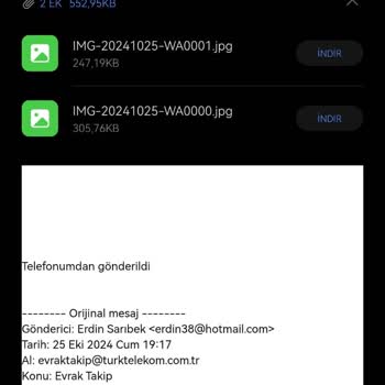 Teslim Edilen Cihazlar İçin Sürekli Borç Mesajları