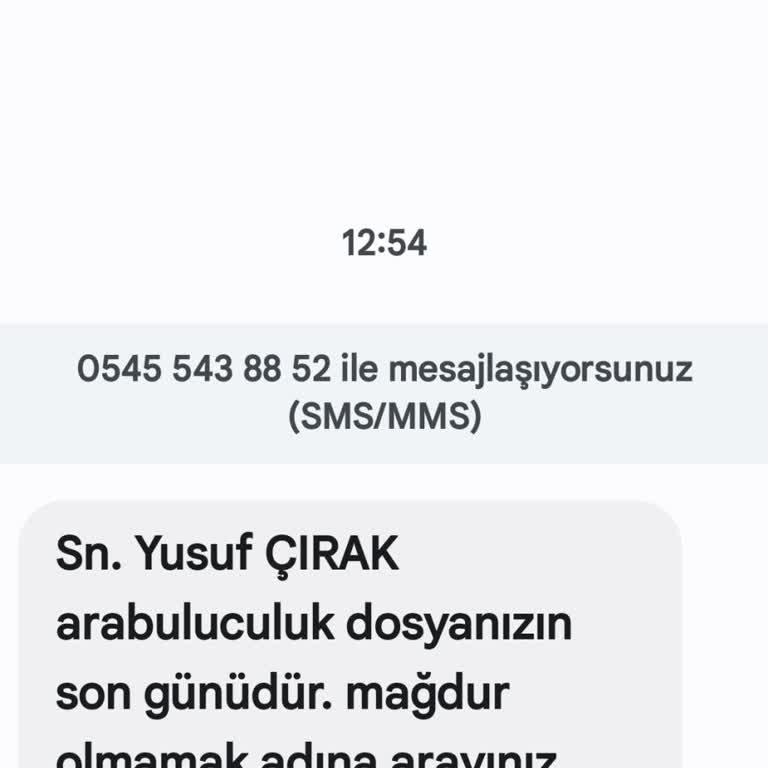 Yanıltıcı Hukuk Bürosu Mesajı Hakkında Şikayet
