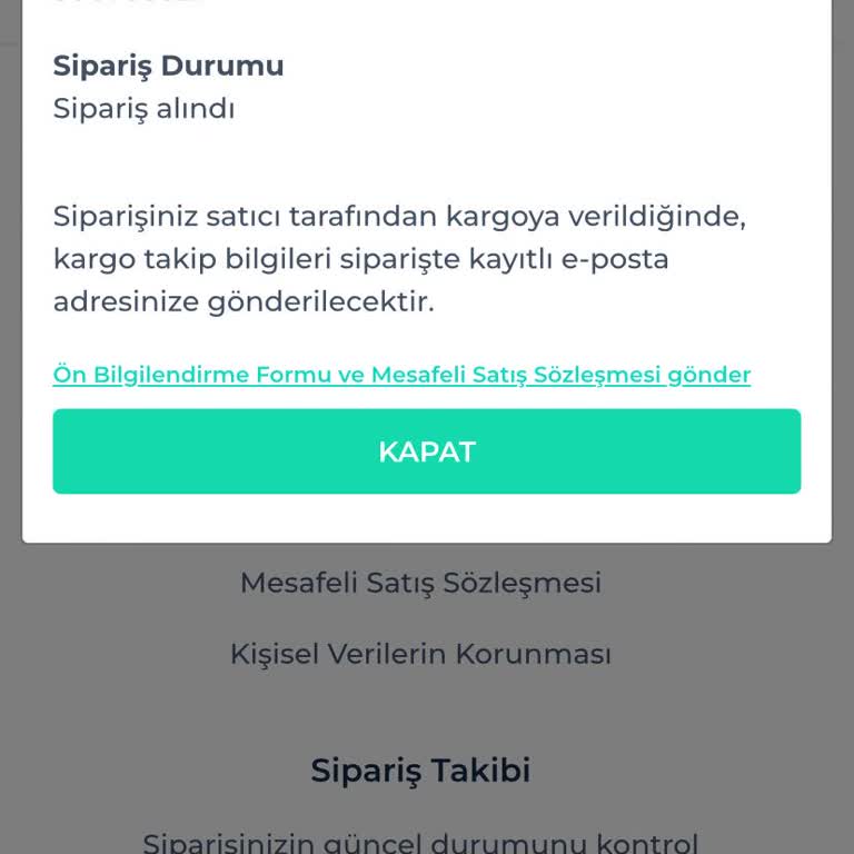 Kargolanmayan Sipariş Ve İletişim Sorunu