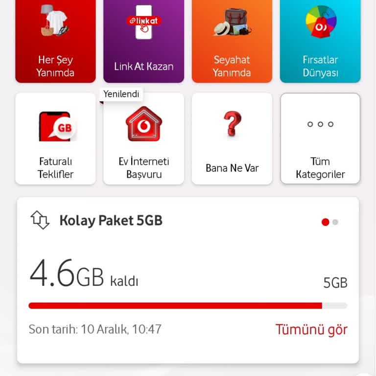 Hediye İnternet Paketi Eksikliği