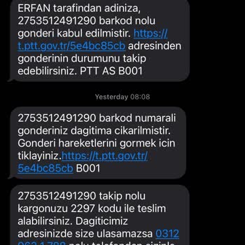 PTT Kargo'da İletişim Sorunları Ve Yanlış Teslimat