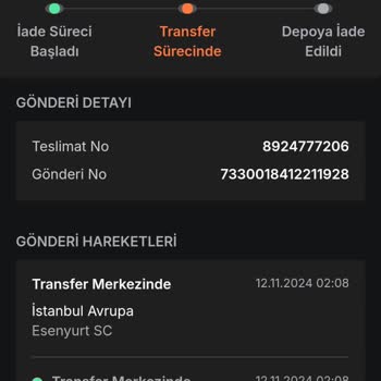 Ürün Teslimatında Yaşanan Sorun Ve Para İadesi Beklentisi
