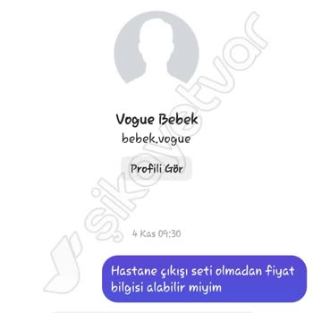 Bebek Vogue Instagram Sayfası Hakkında Şikayet