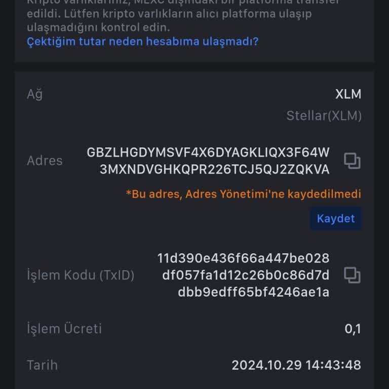 Paribu'da XLM Aktarım Sorunu