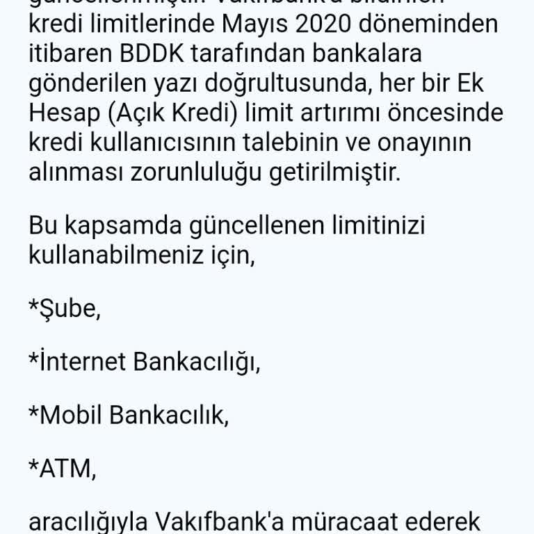 VakıfBank Şubesiyle İletişim Sorunu Ve Limit Güncelleme Mağduriyeti