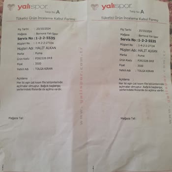 Puma Ayakkabıda Erken Deformasyon Ve İade Sorunu