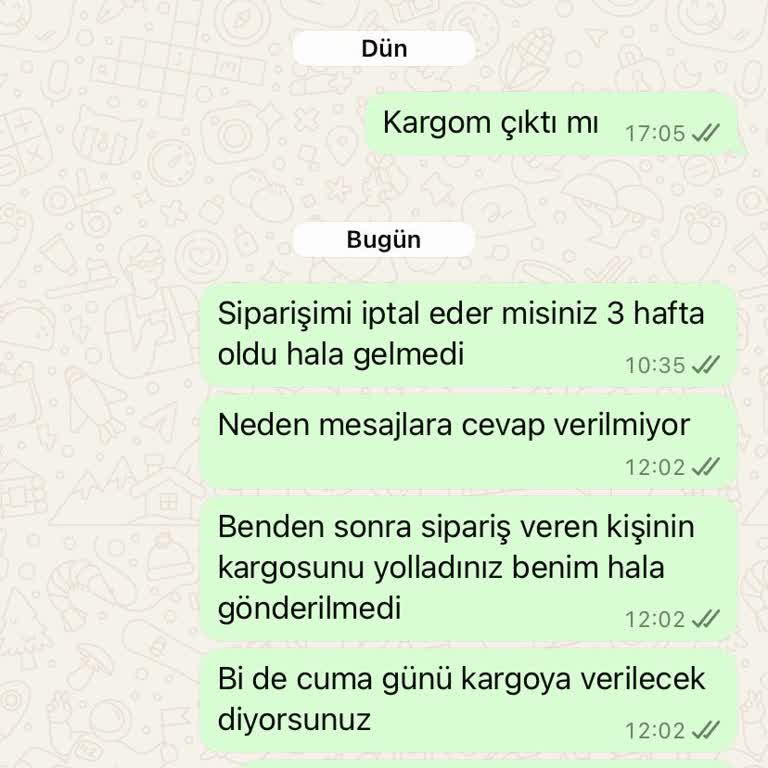 Siparişin Kargoya Verilmemesi Ve İletişim Sorunları