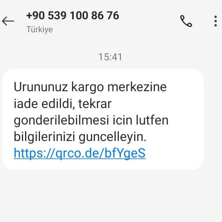 Şüpheli Kargo Mesajları
