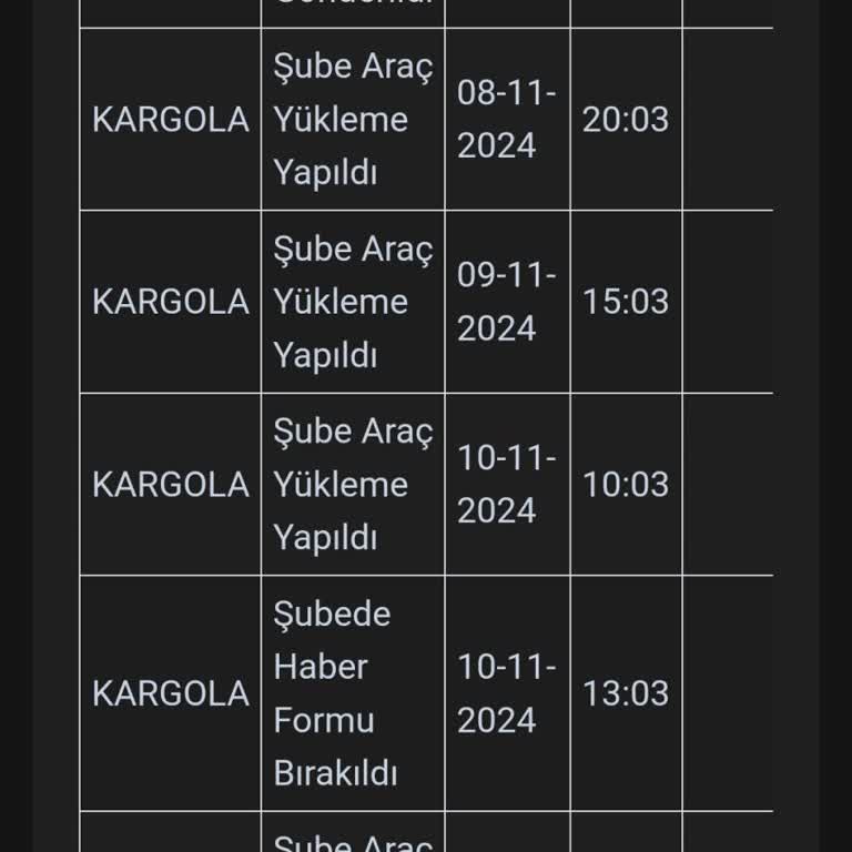 Bisaat Teslim Edilmeyen Kargo Sorunu
