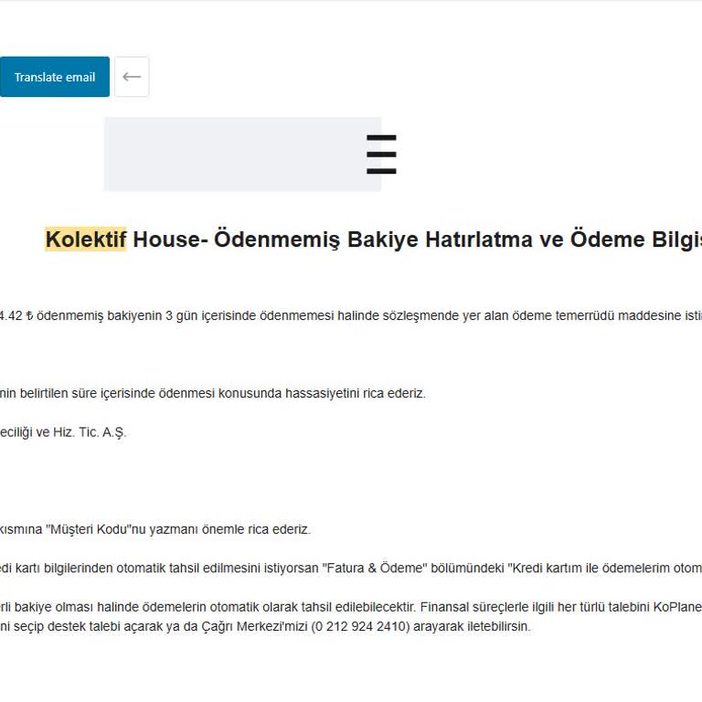 Kolektif House Gecikme Cezası Sorunu
