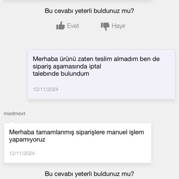 N11 Üzerinden Alınan Ürünün İptal Sorunu