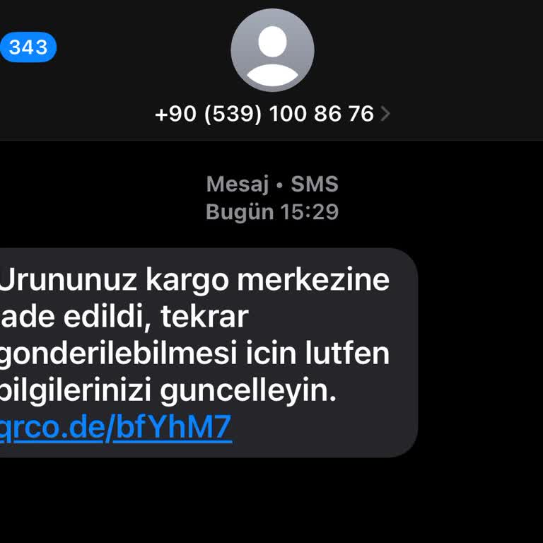 Sahte Kargo Mesajı Mağduriyeti