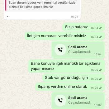 Stok Hatası Ve Ücret İadesi Sorunu