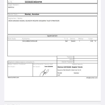 Kumtel Davlumbaz Ve Ocak Seti Teslimatında Hasar Ve İletişim Sorunu