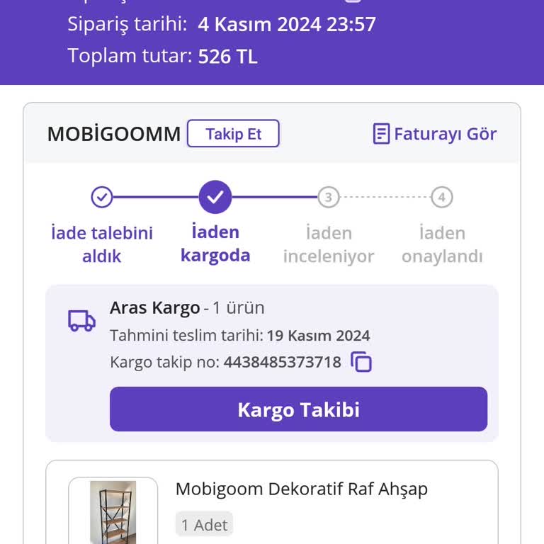Geciken Sipariş Ve İade Talebi