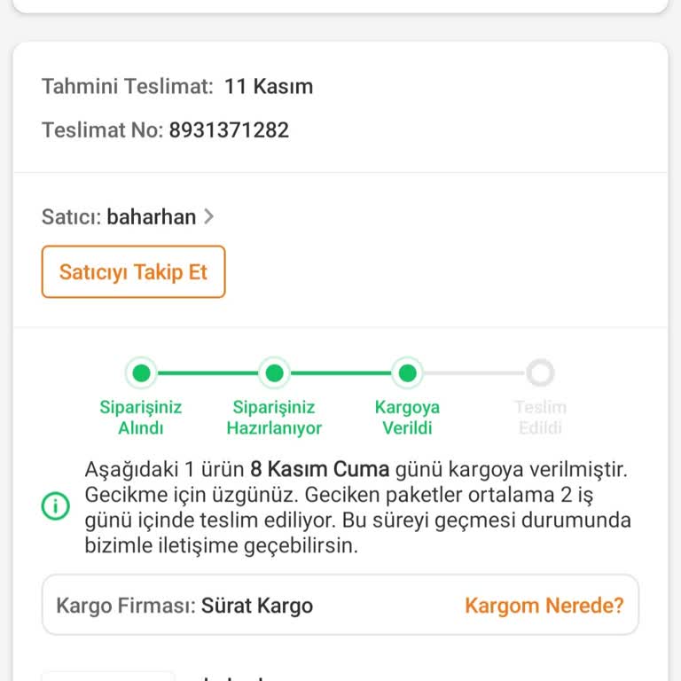 Sürat Kargo Paketim Zamanında Ulaşmadı!