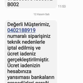 Sipariş İptali Ve Eksik İade Sorunu