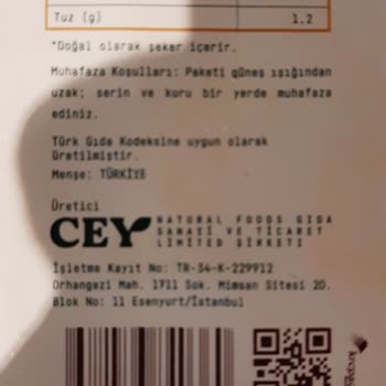 Cey Natural Foods Kiki Kinoa Cipsinin İçinden Yabancı Cisimler Çıktı!