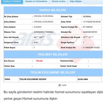 Aras Kargo'nun Geciken Kargo Teslimatı