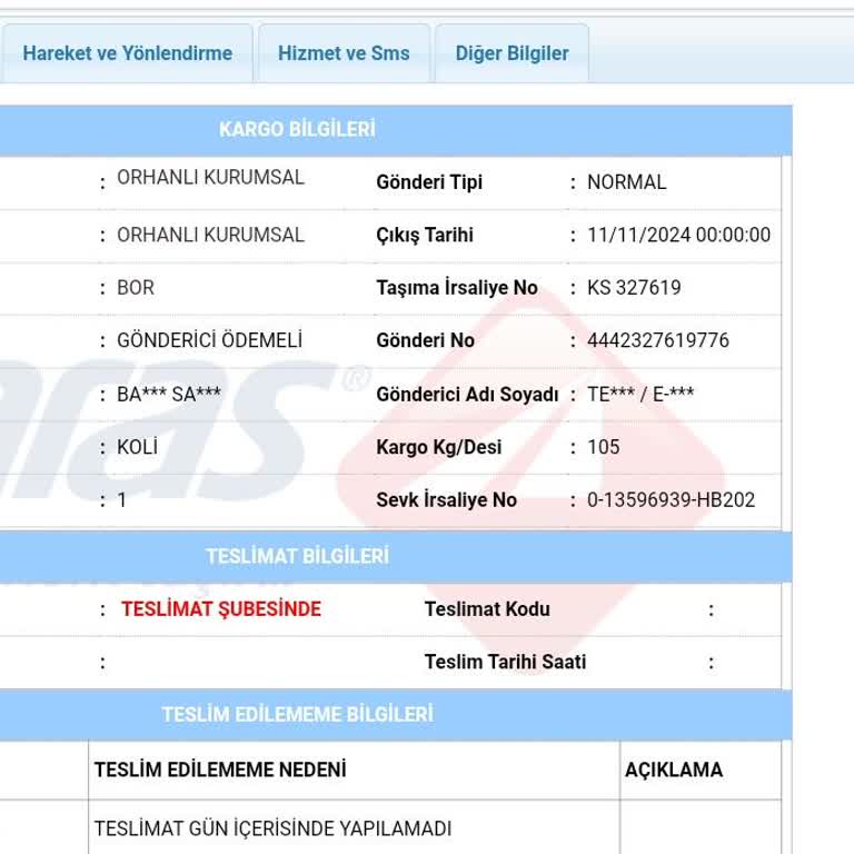Aras Kargo'dan Ekstra Ücret Ve Tehdit!