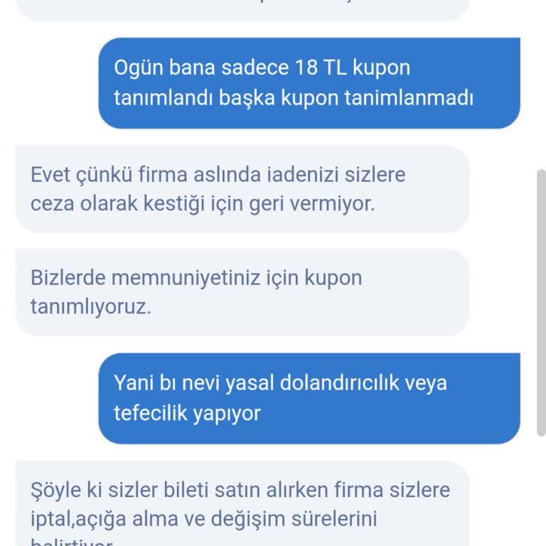 Bilet İptal Ücretimin İadesi Yapılmadı