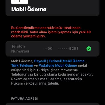 Vodafone Pay Uygulamasında Erişim Engeli Sorunu