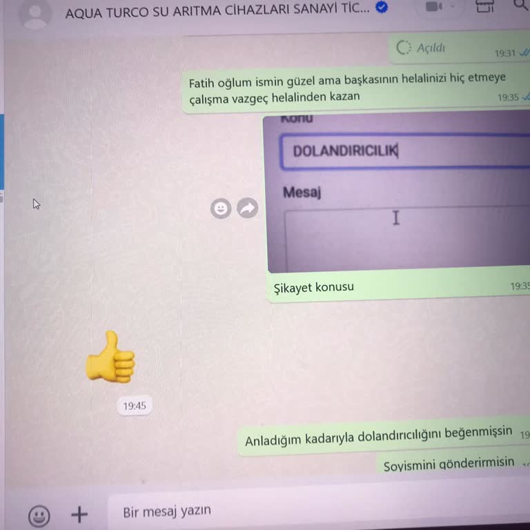Aqua Turco Su Arıtma Cihazları: İade Ve Para İadesi Sorunu
