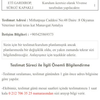 Teslimat Ertelemesiyle Mağduriyet Yaşadım