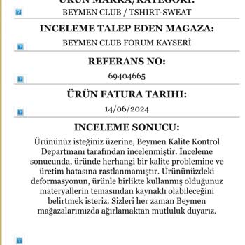 Beymen Club Tişörtte Renk Solması Sorunu