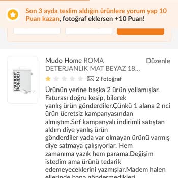 Yanlış Ürün Gönderimi Ve Yorum Sansürü
