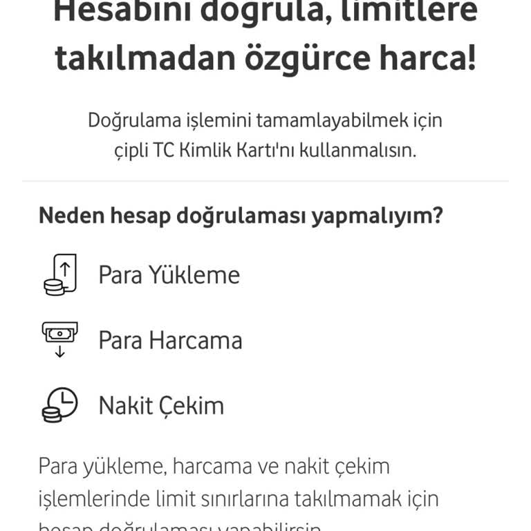 Vodafone Pay Uygulamasında Yüz Doğrulama Sorunu