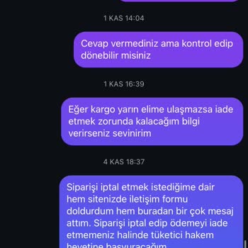 Sipariş Teslimatında Büyük Hayal Kırıklığı