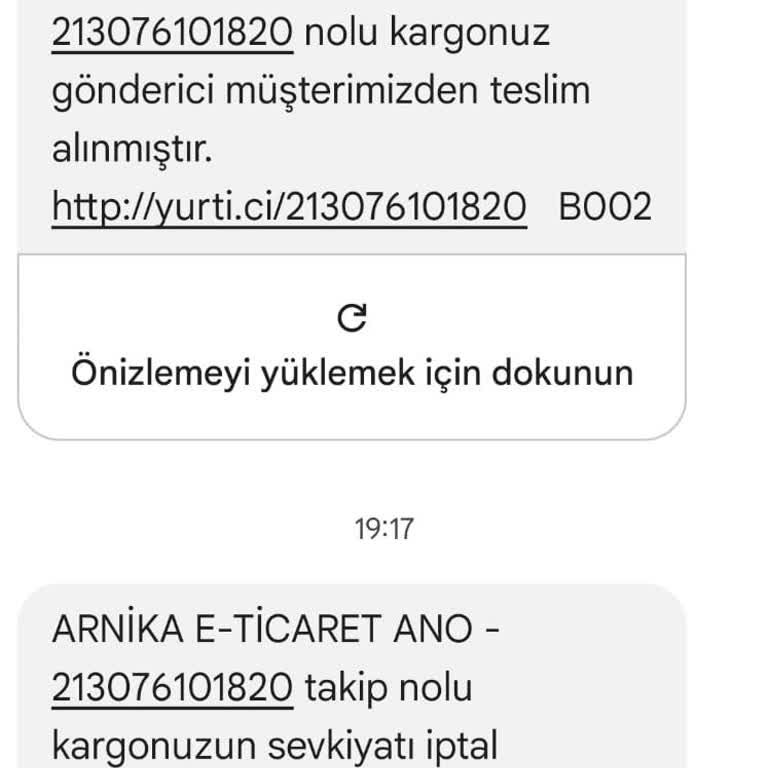 Kargo Sevkiyatı İptal Edildi, Takip Yapılamıyor
