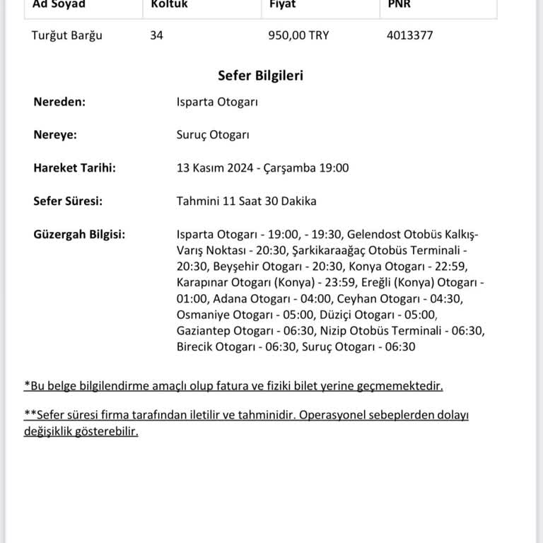 Son Dakika İptali Ve Yetersiz Müşteri Hizmetleri