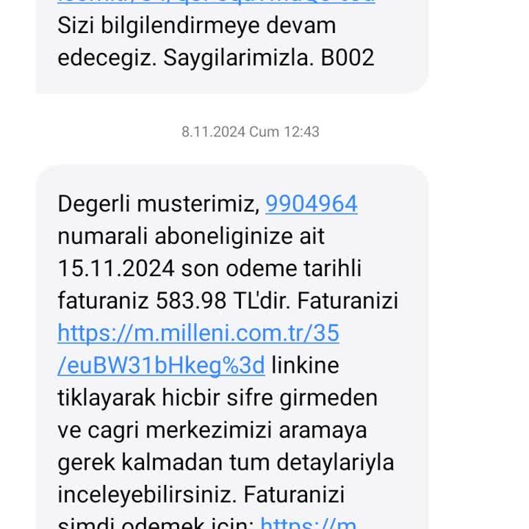Millenicom'da Süregelen Nakil Ve Fatura Sorunları