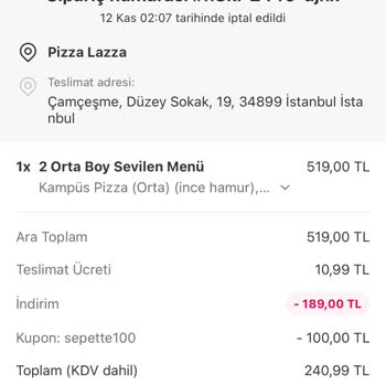 İptal Edilen Sipariş Ve İade Sorunu