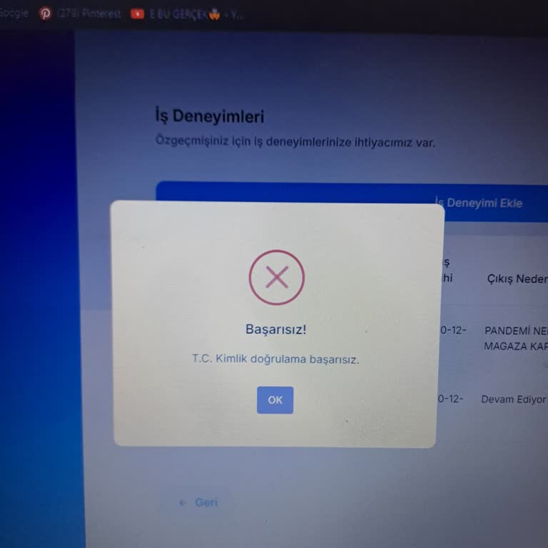 Kocaeli Büyükşehir Belediyesi Başvuru Sorunu!