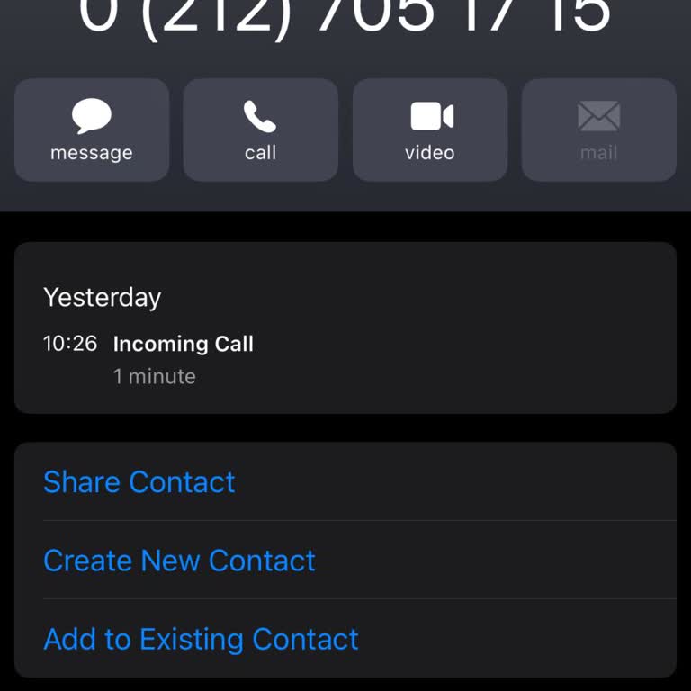 02127051715 Numaralı Telefondan Gelen Arama!