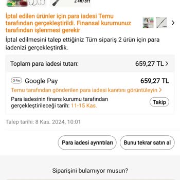 Ücret İadesinde Sorun Yaşadım