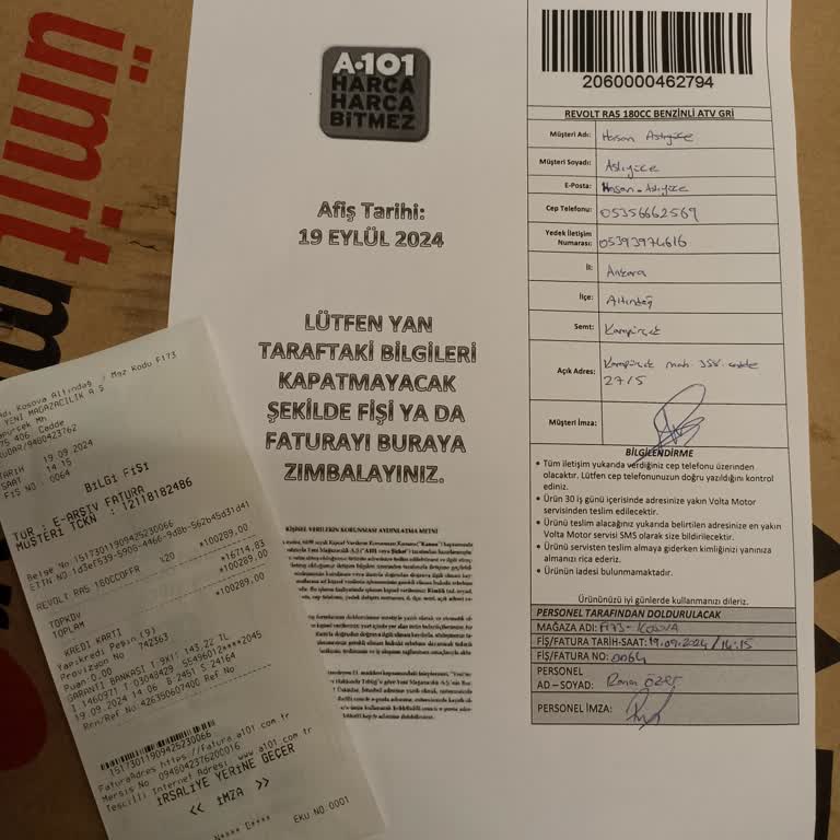 Revolt Marka ATV Teslimatında Gecikme Ve İletişim Sorunu