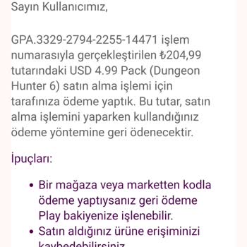 Paycell'in Google Play Ücret İadesindeki Gecikmesi