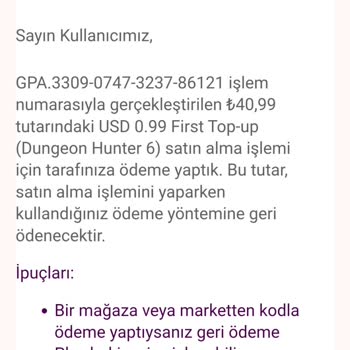 Paycell'in Google Play Ücret İadesindeki Gecikmesi