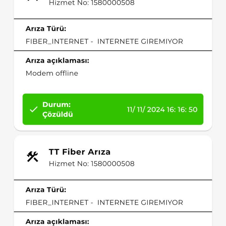 İnternet Bağlantı Sorunu: Çözüm Bekleyen Arıza Kaydı