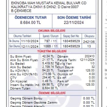Fahiş Su Faturası Şikayeti