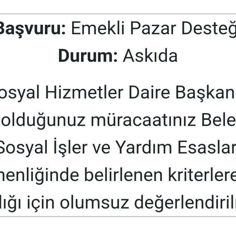 İBB Emekli Pazar Desteği Başvurusundaki Hayal Kırıklığı