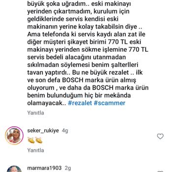 Bosch Servis Ücretleri Üzerine Hayal Kırıklığı