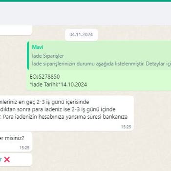 Mavi'den İade Sürecinde Yaşanan Sorunlar
